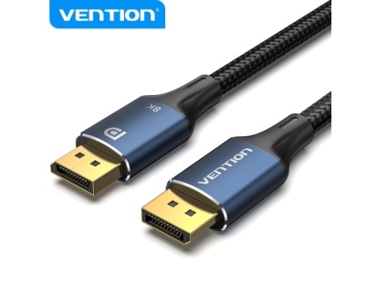 Vention Cable DisplayPort 1.4 8K Trenzado - 1.5 Metros - Resolucion 8K@60Hz - 4K@144Hz - HDR - Compatible FreeSync/G-Sync - Color Azul