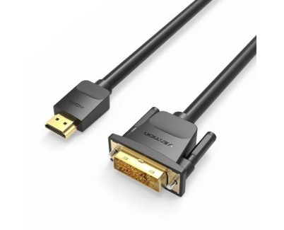 Vention Cable DVI Macho a HDMI Macho - 5m - Color Negro