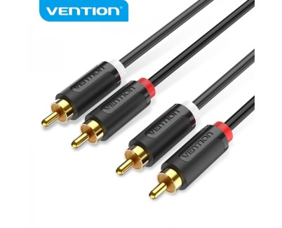 Vention Cable Estereo 2x RCA Macho a 2x RCA Macho - 2m - Color Negro