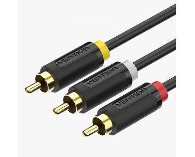 Vention Cable Estereo 3x RCA Macho a 3x RCA Macho - 2m - Color Negro