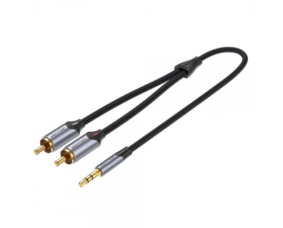 Vention Cable Estereo Jack 3.5 Macho a 2x RCA Macho - 3m - Color Gris