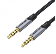 Vention Cable Estereo Jack 3.5 Macho a Jack 3.5 Macho - 1m - Color Gris