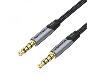 Vention Cable Estereo Jack 3.5 Macho a Jack 3.5 Macho - 1m - Color Gris