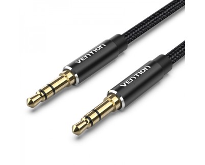 Vention Cable Estereo Jack 3.5 Macho a Jack 3.5 Macho - 1m - Color Negro