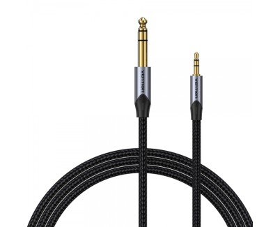 Vention Cable Estereo Jack 3.5 Macho a Jack 6.3 Macho - 3m - Color Gris