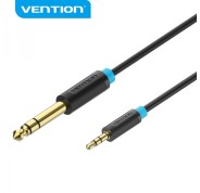 Vention Cable Estereo Jack 6.5 Macho a Jack 3.5 Macho - 0.5m - Color Negro