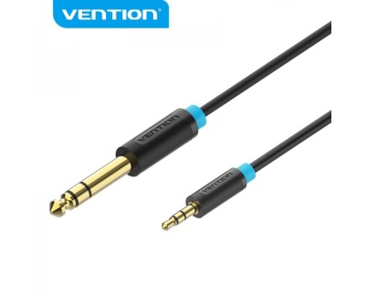 Vention Cable Estereo Jack 6.5 Macho a Jack 3.5 Macho BABBG - 1m - Color Negro