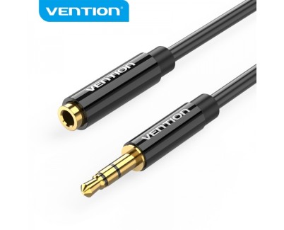 Vention Cable Extension Estereo Jack 3.5 Macho a Jack 3.5 Hembra - 0.5m - Color Negro