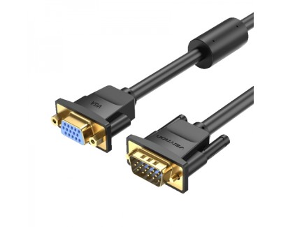 Vention Cable Extension VGA Macho a Hembra - 2m - Color Negro