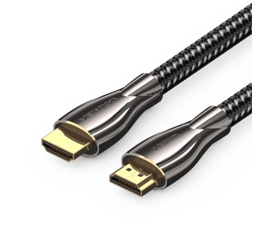 Vention Cable HDMI 2.0 - Resolucion 4K - ARC - Longitud 2m - Conectores Chapados en Oro - Chaqueta Trenzada de Algodon y PVC - Color Negro