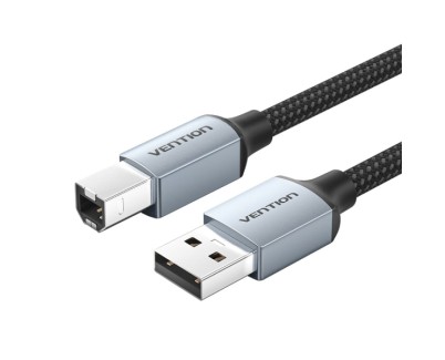 Vention Cable Impresora USB 2.0 Macho a USB-B Macho - 5m - Trenzado - Color Gris