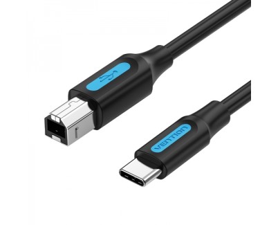 Vention Cable Impresora USB-C 2.0 a B - 2m 2A - Color Negro