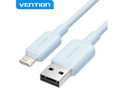 Vention Cable USB 2.0 Lightning - Transmision 480Mbps - Salida 2.4A - 1M - Color Azul