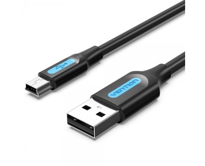 Vention Cable USB 2.0 Macho a MiniUSB Macho - 1m - Color Negro