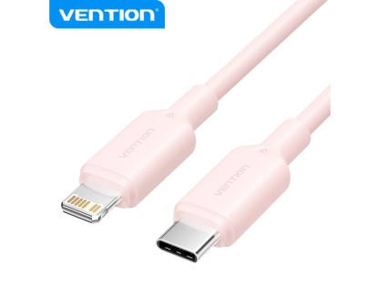Vention Cable USB 2.0 Tipo C a Lightning - Niquelado - 27W - 3A - 2M - Color Rosa