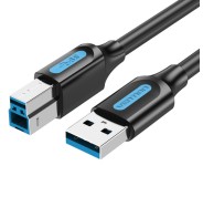 Vention Cable USB-A 3.0  a USB-B -0.5m - Color Negro