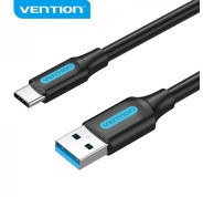 Vention Cable USB-A 3.0 Macho a USB-C Macho - 1m - 3A 60W 5Gbps - Color Negro