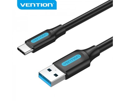 Vention Cable USB-A 3.0 Macho a USB-C Macho - 3A - 60W - 5Gbps - 0.5m - Color Negro