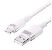 Vention Cable USB-C 2.0 a USB-A 3A 60W - 1m - Trenzado - Color Blanco