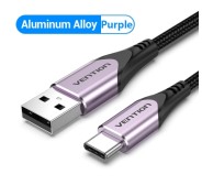 Vention Cable USB-C 2.0 a USB-A 3A 60W - 2m - Trenzado - Color Violeta