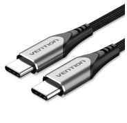 Vention Cable USB-C 2.0 a USB-C 2.0 3A 60W - 1m - Trenzado - Color Gris