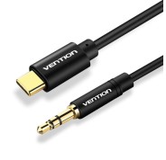 Vention Cable USB-C a Jack 3.5 Macho - 1.5m - Trenzado - Color Negro