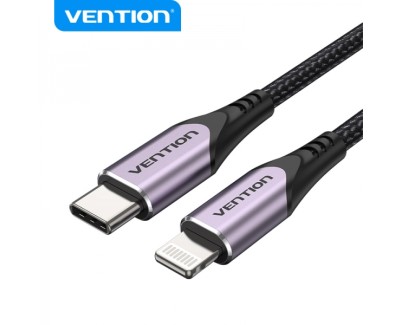Vention Cable USB-C a Lightning 3A 27W 480Mbps MFi - 1m - Color Morado