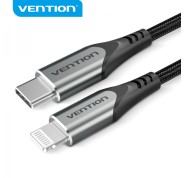 Vention Cable USB-C a Lightning 3A 27W 480Mbps MFi - 2m - Color Gris
