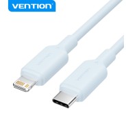 Vention Cable USB-C a Lightning - Conector Niquelado - Potencia 27W - Corriente 3A - 1M - Color Azul