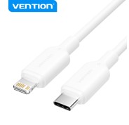 Vention Cable USB-C a Lightning - Conector Niquelado - Potencia 27W - Corriente maxima 3A - 1M - Color Blanco