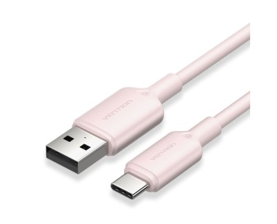 Vention Cable USB-C a USB-A 3A 60W - 2m - Trenzado - Color Rosa