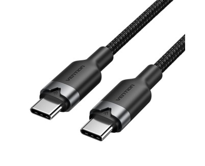 Vention Cable USB-C a USB-C 3A 60W - 1m - Trenzado - Color Negro