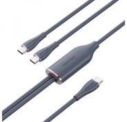 Vention Cable USB-C Macho a 2xUSB-C Macho - 1.5m - Color Verde