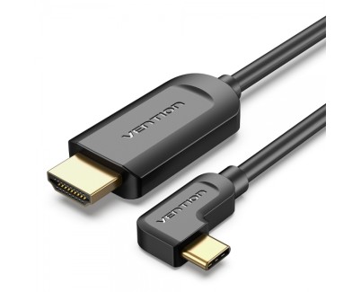 Vention Cable USB-C Macho a HDMI 2.0 Macho Angulo Recto - 1.5m - Color Negro