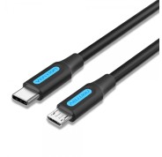 Vention Cable USB-C Macho a MicroUSB Macho - 2A 10W 480Mbps 2m - Color Negro