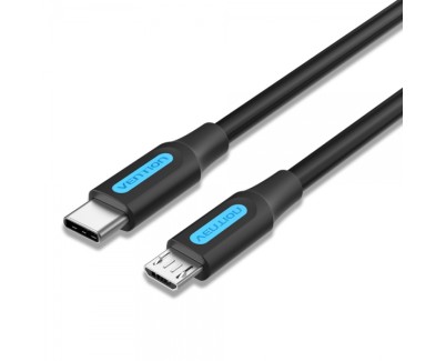 Vention Cable USB-C Macho a MicroUSB Macho - 2A 10W 480Mbps 2m - Color Negro