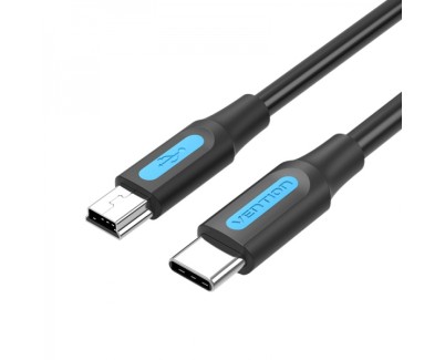 Vention Cable USB-C Macho a MiniUSB Macho - 1m - Color Negro