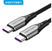 Vention Cable USB-C Macho a USB-C Macho - 1m - 5A 100W 480Mbps - Color Gris