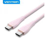 Vention Cable USB-C Macho a USB-C Macho - 1m - 5A 100W 480Mbps - Color Rosa Silicona