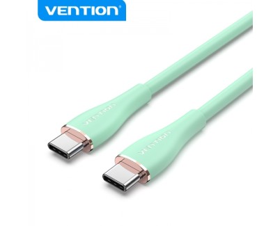 Vention Cable USB-C Macho a USB-C Macho - 1m - Verde Silicona - 5A 100W 480Mbps