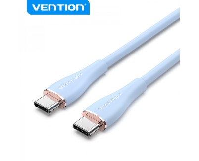 Vention Cable USB-C Macho a USB-C Macho 5A 100W 480Mbps - 1.5m - Color Azul Silicona