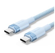 Vention Cable USB-C - Potencia hasta 240W - Longitud 2m - Recubrimiento de Nailon Trenzado - Velocidad hasta 480Mbps - Color Azul