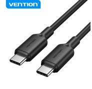Vention Cable USB - Conector Niquelado - Potencia 60W - Corriente Max. 3A - 2 Metros - Color Negro