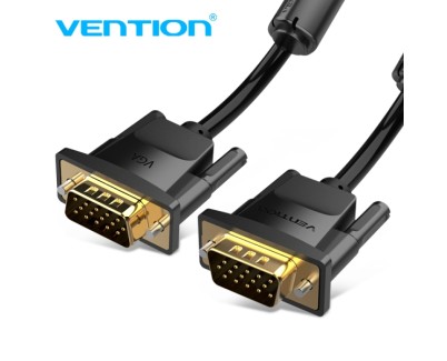 Vention Cable VGA (3+9) - Alta Definicion 1080P - Blindaje EMI - Conectores Chapados en Oro - 10m - Color Negro