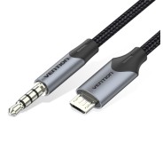 Vention CableTech Adaptador Micro-USB a Jack 3.5 - Conectores de Alta Calidad - USB 2.0 - Color Negro