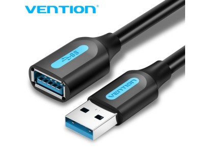 Vention CableTech Pro Extensor USB 3.0 - Alta Velocidad de Transferencia - Conductor de Cobre - Conexion Segura y Estable - Color Negro