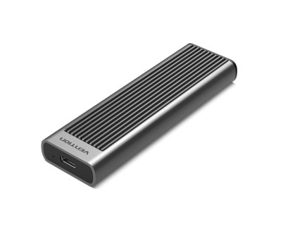 Vention Carcasa Externa SSD M.2 NVMe - Disipador de Calor - USB 3.1 - Velocidad hasta 10Gbps - Aluminio - Modo de Suspension Automatica - Color Gris