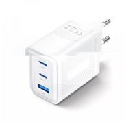 Vention Cargador de Pared GaN 3 Puertos USB (C + C + A) (65W/65W/30W) - EU - Color Negro