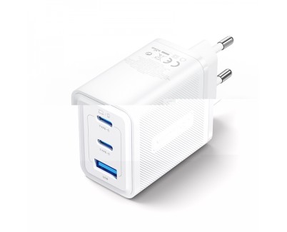 Vention Cargador de Pared GaN 3 Puertos USB (C + C + A) (65W/65W/30W) - EU - Color Negro