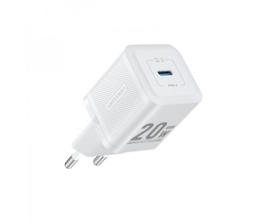 Vention Cargador de Pared GaN USB-C 20W - Carga rapida EU - Color Blanco
